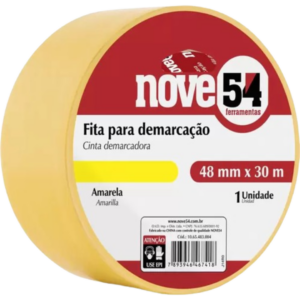 FITA ADESIVA DEMARCACAO DE SOLO 48MM X 30M AMARELA 1065483004 NOVE54 - 03871