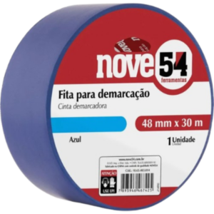 FITA ADESIVA DEMARCACAO DE SOLO 48MM X 30M AZUL 1065483014 NOVE54 - 08840