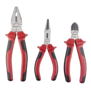 JG.ALICATES UNIVERSAL/CORTE/BICO ISOLADO 3PCS - 3301189 GEDORE RED - 18109