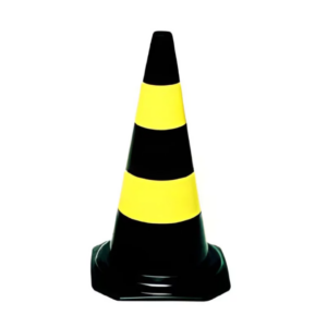 CONE SINALIZADOR 50CM PRETO/AMARELO 010219010 CG 50007 CARBOGRAFITE - 09963