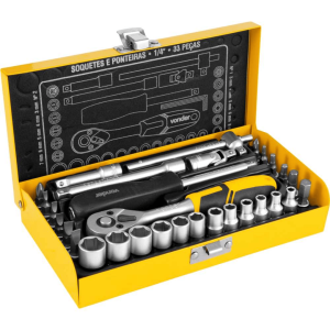 JG.SOQUETE 1/4" SEXT.04-13MM 33PC 3029014033 VONDER - 00997