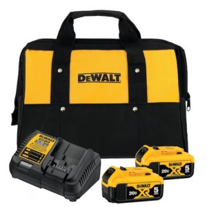 KIT 2 BATERIAS 20V MAX* LI-ION 5AH DCB205 CARREGADOR BIVOLT DCB115 E BOLSA DCB205C2K-BR DEWALT - 17474